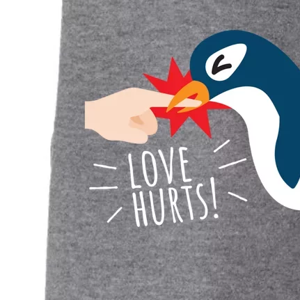 Love Hurts Penguin Funny Cute Valentines Day Gift Great Gift Doggie 3-End Fleece Hoodie