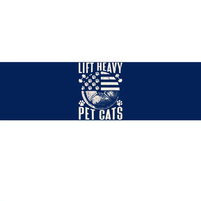 Lift Heavy Pet Cats Weightlifting Cat Weight Lifting Bumper Sticker