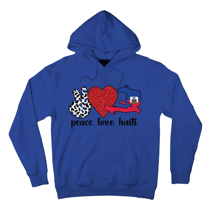 Love Haiti Proud Haitian Flag Haitian Roots Funny Gift Hoodie