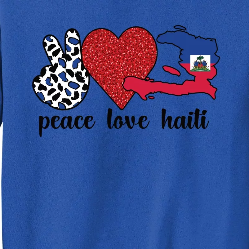 Love Haiti Proud Haitian Flag Haitian Roots Funny Gift Sweatshirt