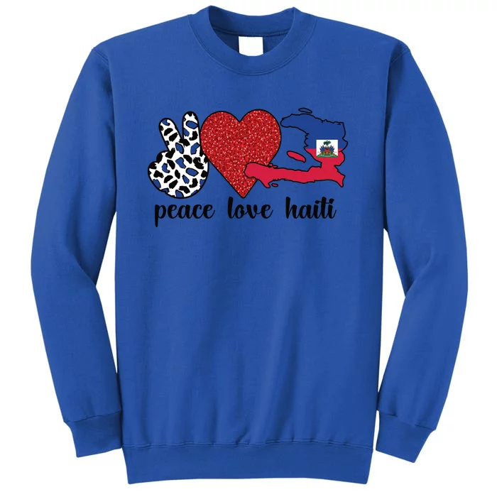 Love Haiti Proud Haitian Flag Haitian Roots Funny Gift Sweatshirt