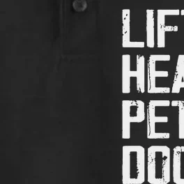 Lift Heavy Pet Dogs Funny Gym Workout Joke For Weight Lifter Dry Zone Grid Performance Polo