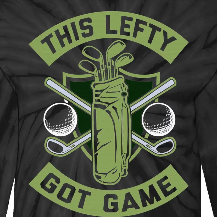 Left Handed Person Design for a Left handed golfer Tie-Dye Long Sleeve Shirt