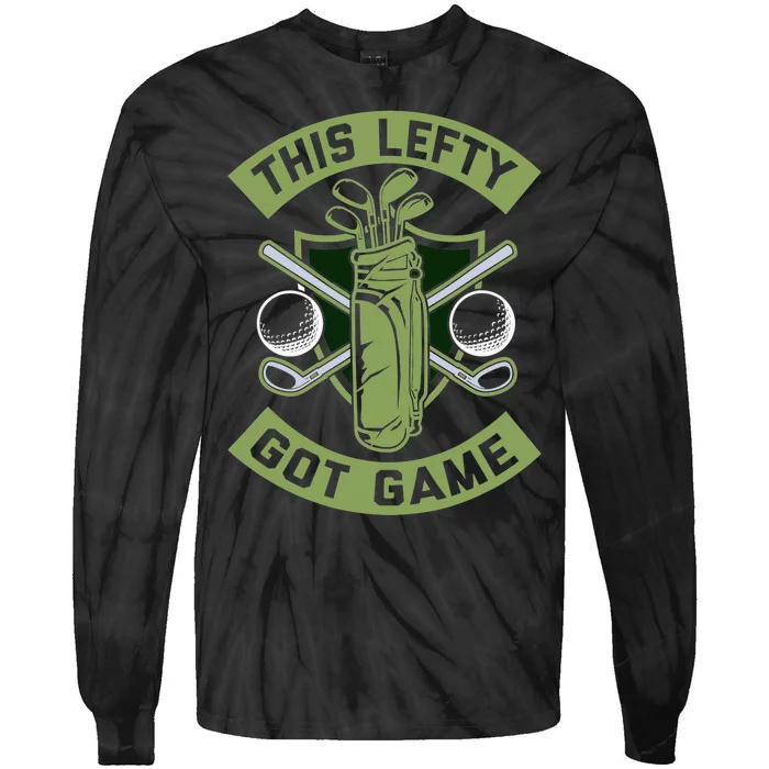 Left Handed Person Design for a Left handed golfer Tie-Dye Long Sleeve Shirt