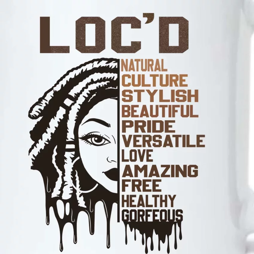 Loc'd Hair Pride Celebration Black History Month Black Queen Cute Gift Black Color Changing Mug