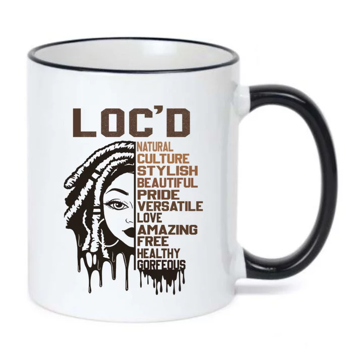 Loc'd Hair Pride Celebration Black History Month Black Queen Cute Gift Black Color Changing Mug