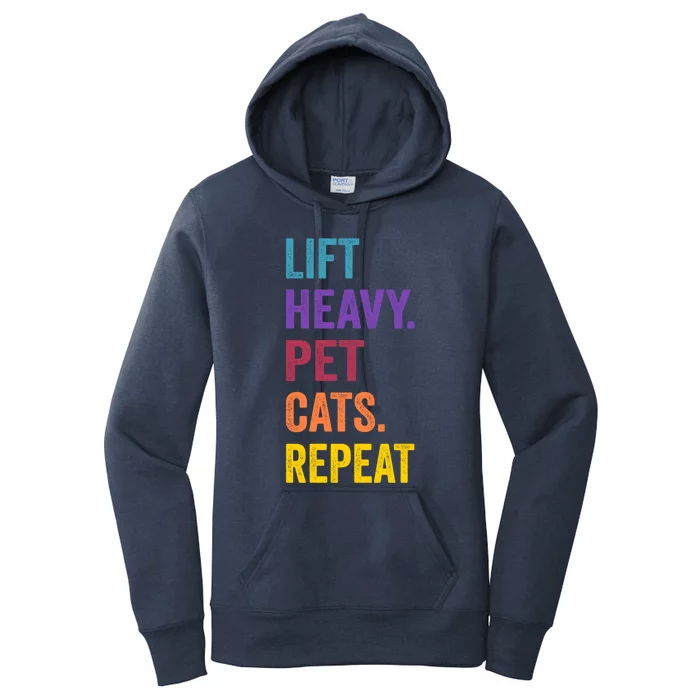 Lift Heavy Pet Cat Funny Gym Workout Weightlifter Deadlifter Gift Women's Pullover Hoodie