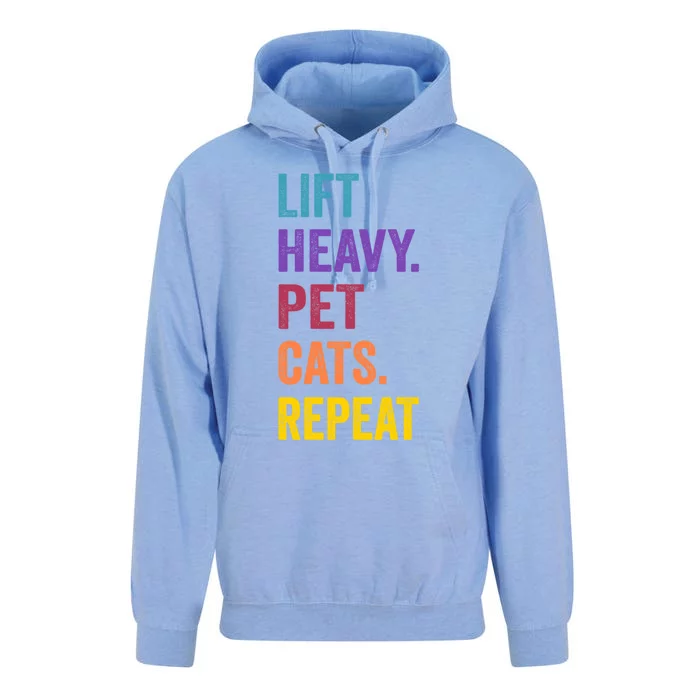 Lift Heavy Pet Cat Funny Gym Workout Weightlifter Deadlifter Gift Unisex Surf Hoodie