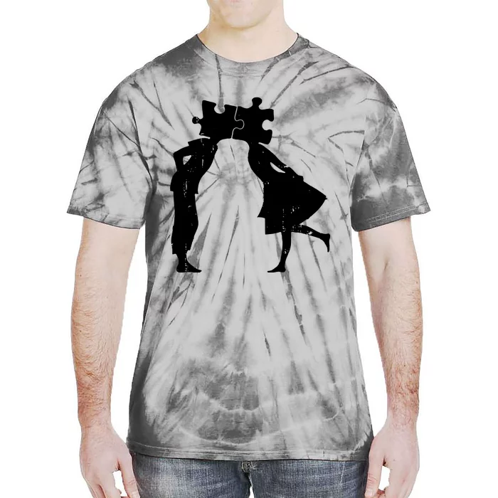 Lovers Head Puzzle Lovers Tie-Dye T-Shirt