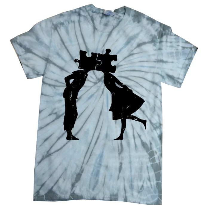 Lovers Head Puzzle Lovers Tie-Dye T-Shirt