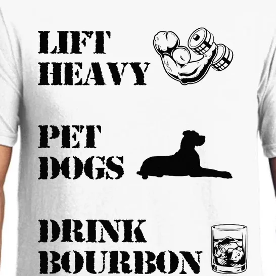 Lift Heavy Pet Dogs Drink Bourbon Pajama Set