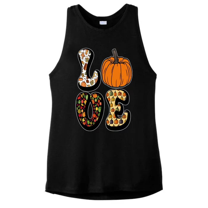 Love Halloween Pumpkin Cute Ladies Tri-Blend Wicking Tank