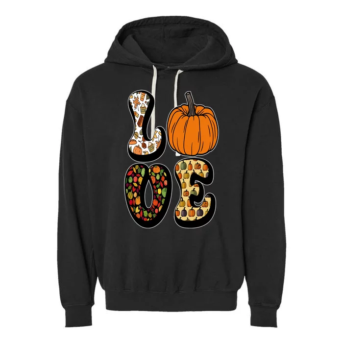 Love Halloween Pumpkin Cute Garment-Dyed Fleece Hoodie