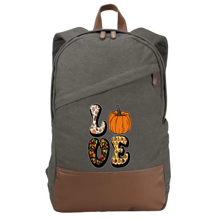 Love Halloween Pumpkin Cute Cotton Canvas Backpack