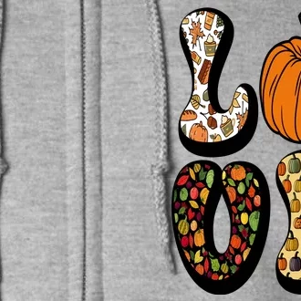 Love Halloween Pumpkin Cute Full Zip Hoodie