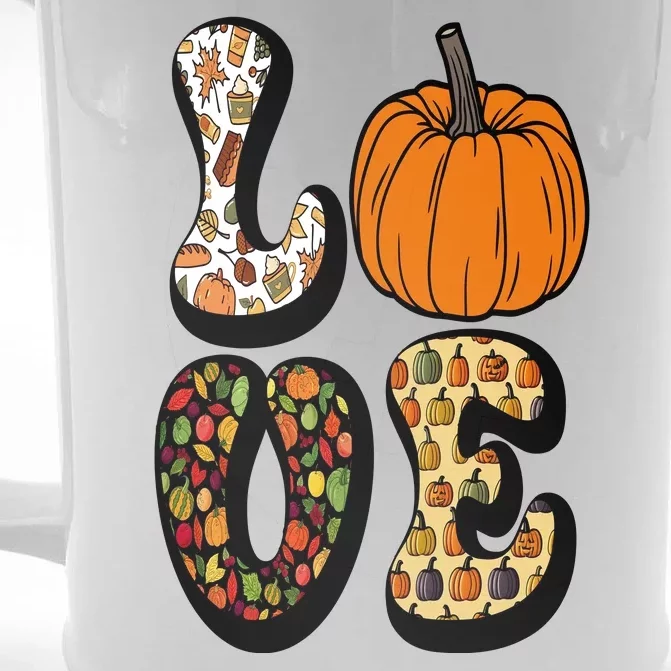 Love Halloween Pumpkin Cute Front & Back Beer Stein