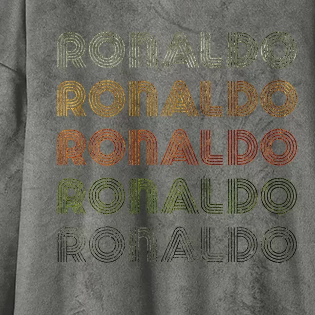 Love Heart R.O.N.A.L.D.O Grunge Style Black R.O.N.A.L.Do Hooded Wearable Blanket