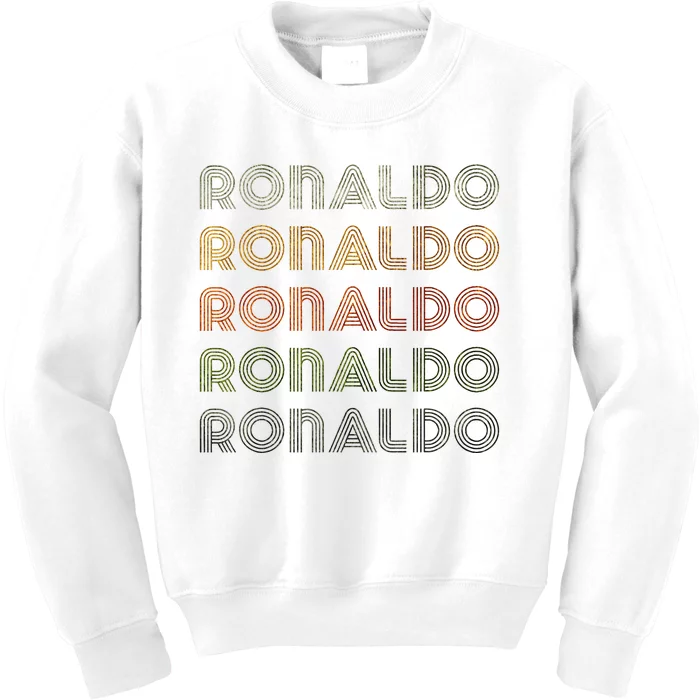 Love Heart R.O.N.A.L.D.O Grunge Style Black R.O.N.A.L.Do Kids Sweatshirt