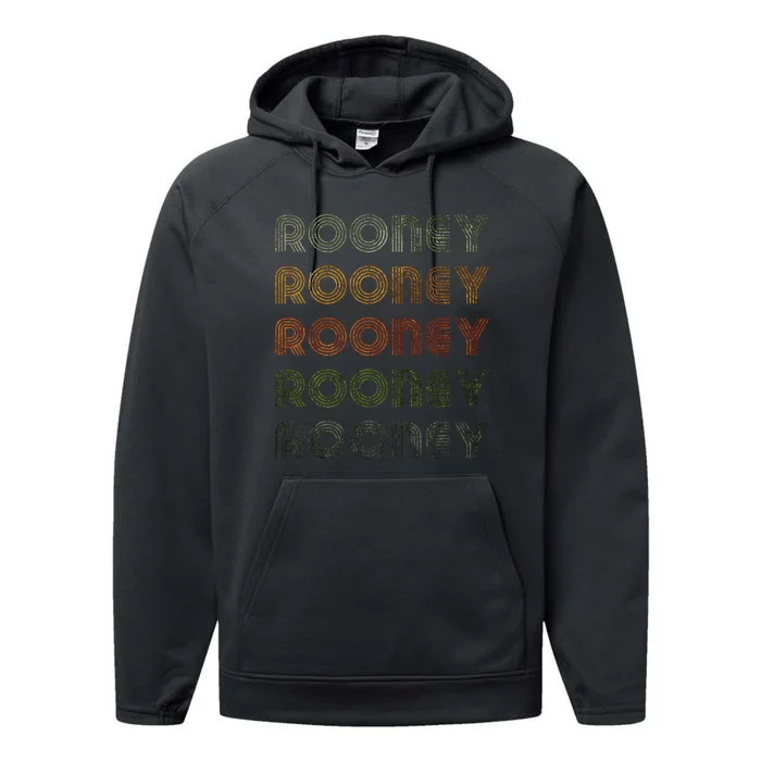 Love Heart Rooney Grunge Vintage Style Black Rooney Performance Fleece Hoodie