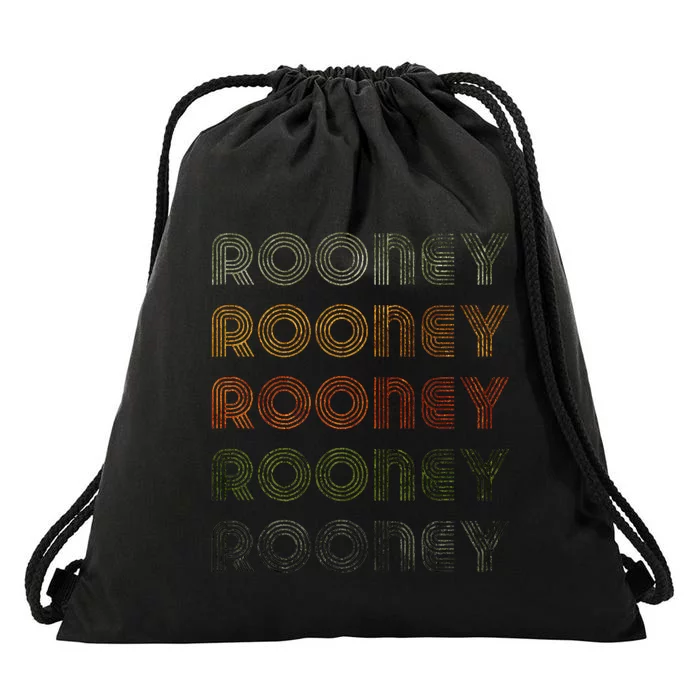 Love Heart Rooney Grunge Vintage Style Black Rooney Drawstring Bag