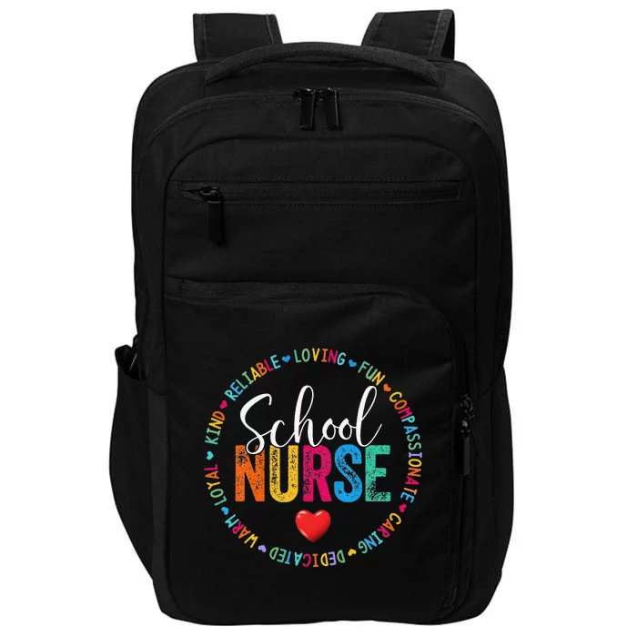 Love Heart Rn Nursing School Nurse Graduation Gift Impact Tech Backpack