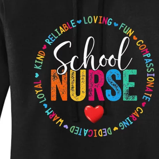 Love Heart Rn Nursing School Nurse Graduation Gift Women's Pullover Hoodie