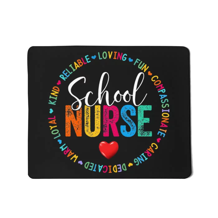 Love Heart Rn Nursing School Nurse Graduation Gift Mousepad