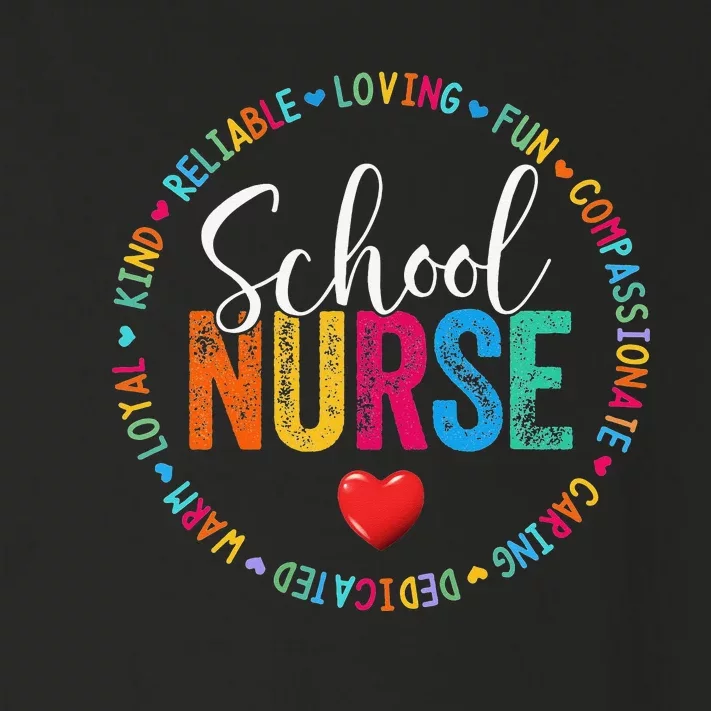 Love Heart Rn Nursing School Nurse Graduation Gift Toddler Long Sleeve Shirt