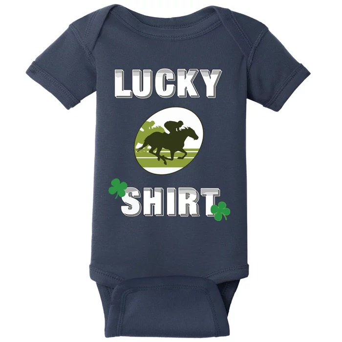 Lucky Horse Race Equestrian Darks Baby Bodysuit