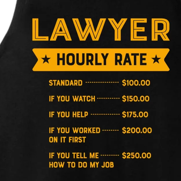 Lawyer Hourly Rate Labour Day Attorney Workers Day Gift Ladies Tri-Blend Wicking Tank