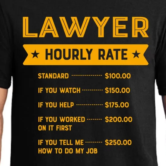 Lawyer Hourly Rate Labour Day Attorney Workers Day Gift Pajama Set