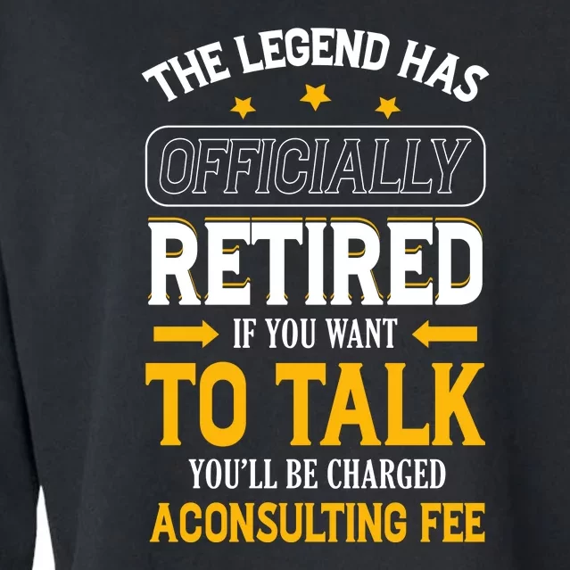 Legend Has Retired Be Charged A Consulting Fee Cropped Pullover Crew