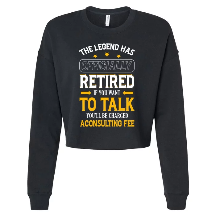 Legend Has Retired Be Charged A Consulting Fee Cropped Pullover Crew