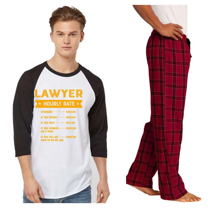 Lawyer Hourly Rate Labour Day Attorney Workers Day Great Gift Raglan Sleeve Pajama Set