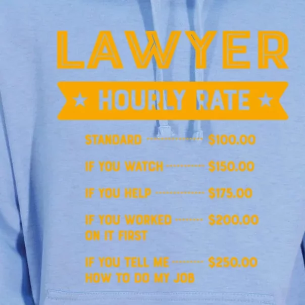 Lawyer Hourly Rate Labour Day Attorney Workers Day Great Gift Unisex Surf Hoodie