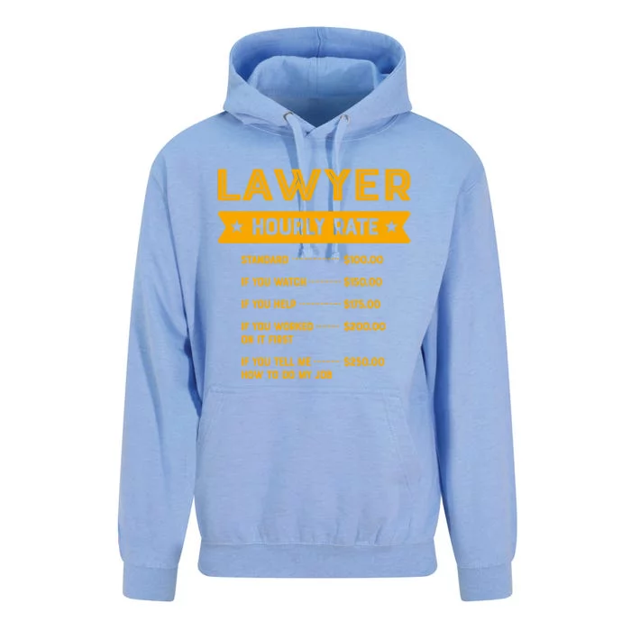 Lawyer Hourly Rate Labour Day Attorney Workers Day Great Gift Unisex Surf Hoodie