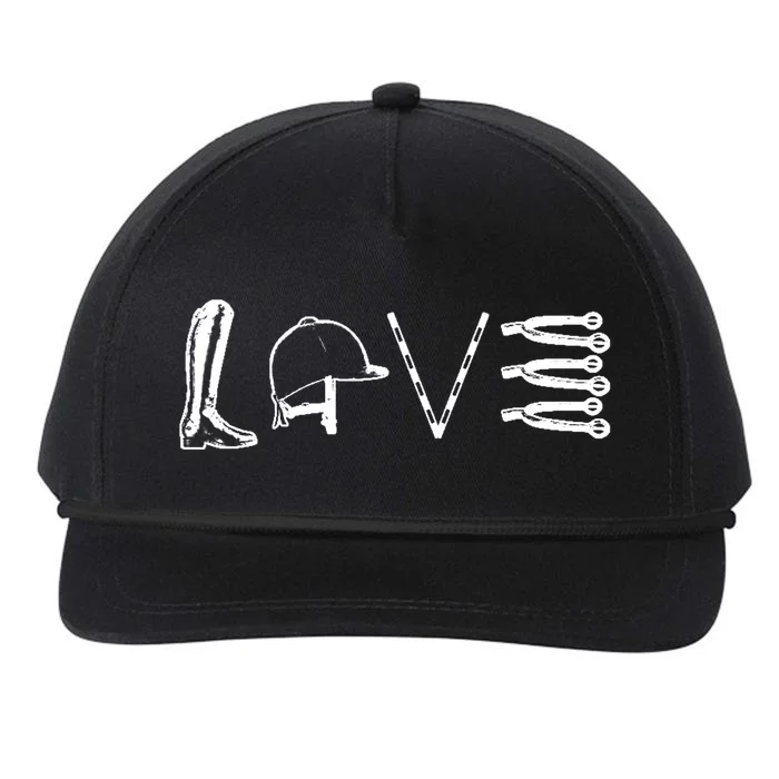 Love Horseback Riding Snapback Five-Panel Rope Hat