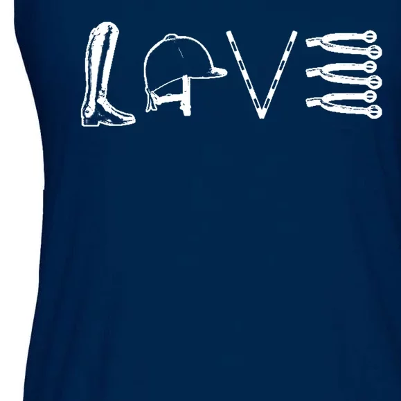 Love Horseback Riding Ladies Essential Flowy Tank