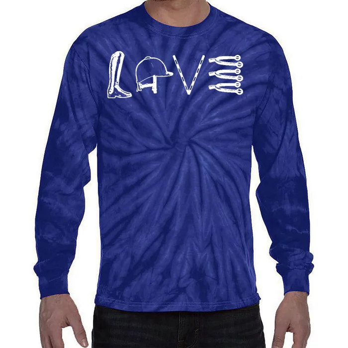 Love Horseback Riding Tie-Dye Long Sleeve Shirt