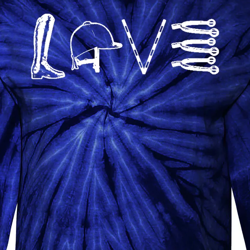 Love Horseback Riding Tie-Dye Long Sleeve Shirt