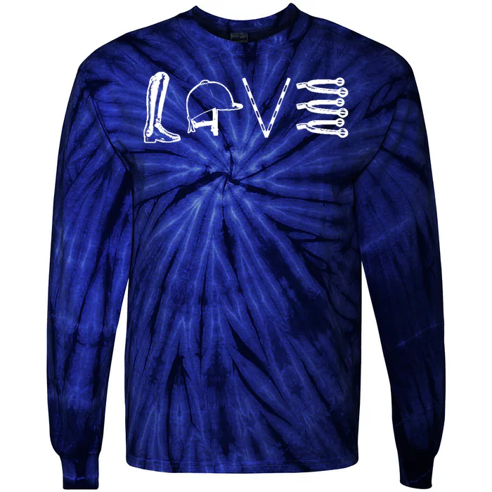 Love Horseback Riding Tie-Dye Long Sleeve Shirt