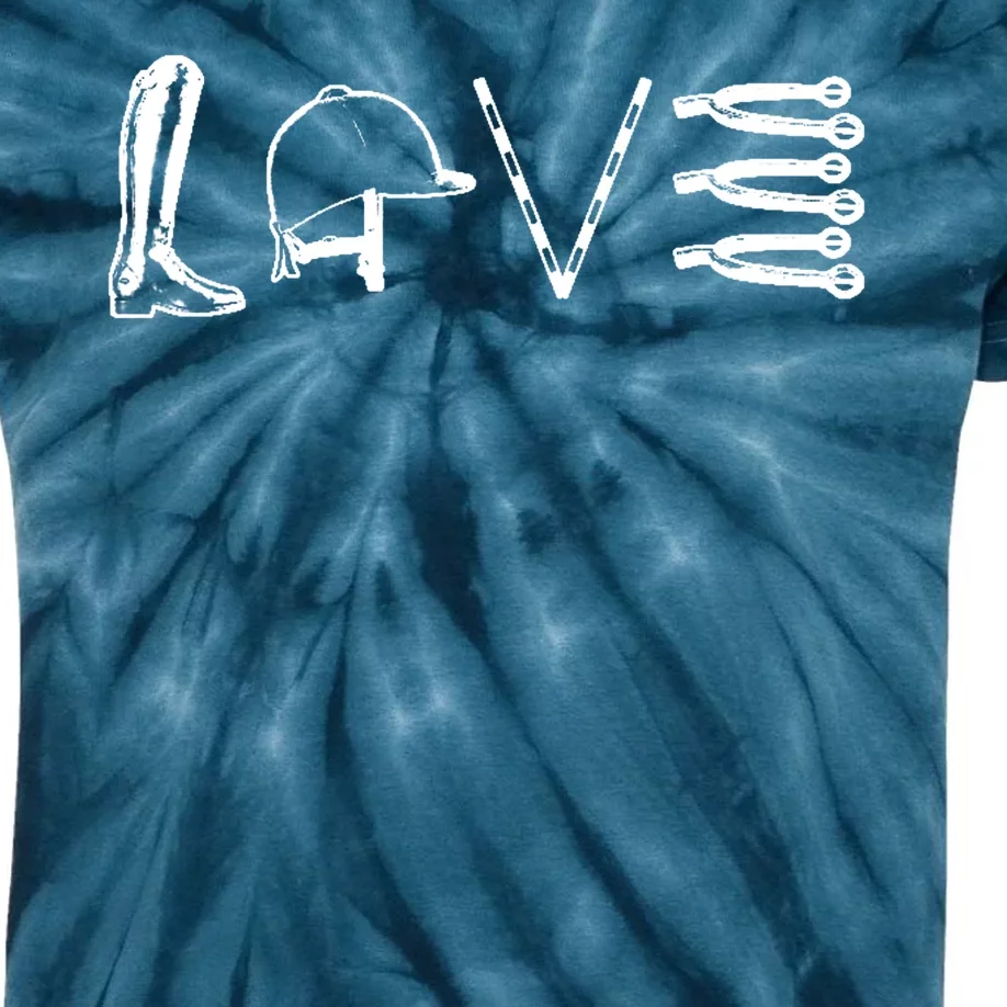 Love Horseback Riding Kids Tie-Dye T-Shirt