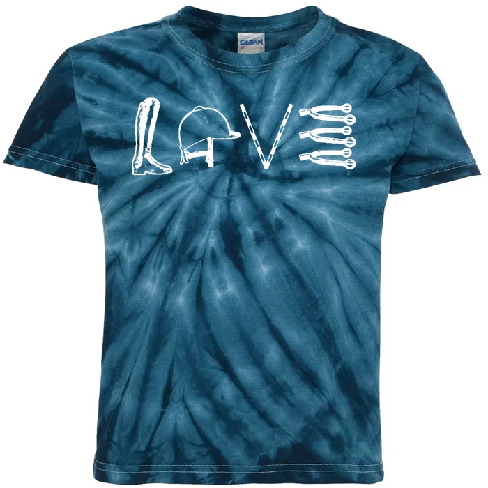 Love Horseback Riding Kids Tie-Dye T-Shirt