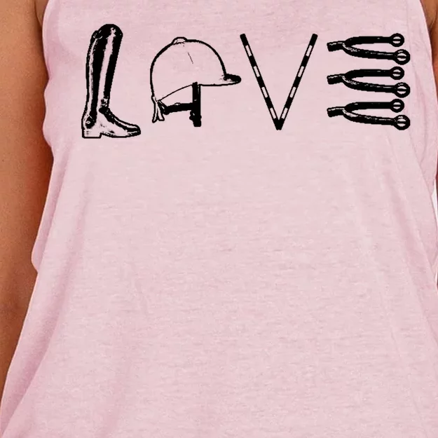 Love Horseback Riding Women's Knotted Racerback Tank