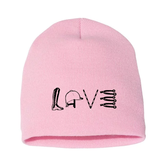 Love Horseback Riding Short Acrylic Beanie