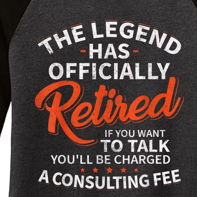 Legend Has Retired Men S Party Women's Tri-Blend 3/4-Sleeve Raglan Shirt