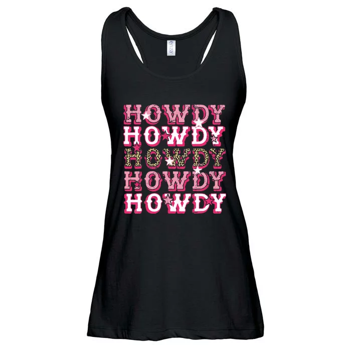 Leopard Howdy Rodeo Western Country Southern Cowgirl Ladies Essential Flowy Tank