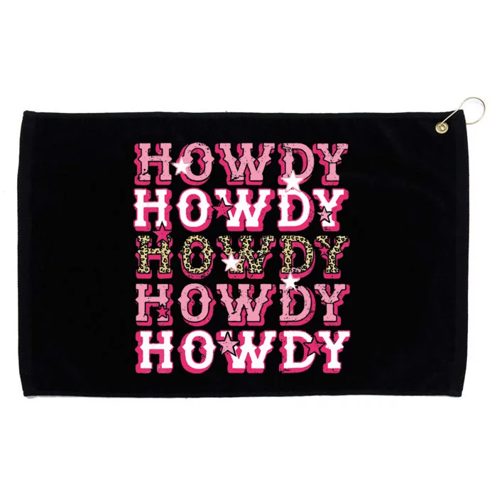 Leopard Howdy Rodeo Western Country Southern Cowgirl Grommeted Golf Towel