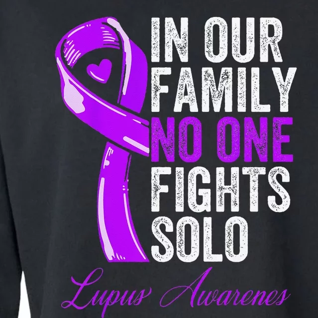 Lupus Health Support Family  Lupus Awareness Cropped Pullover Crew