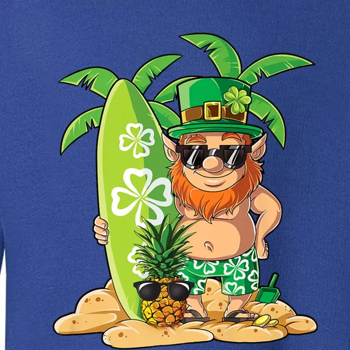 Leprechaun Hawaiian Surfing St Patricks Day Hawaii Meaningful Gift Toddler Sweatshirt